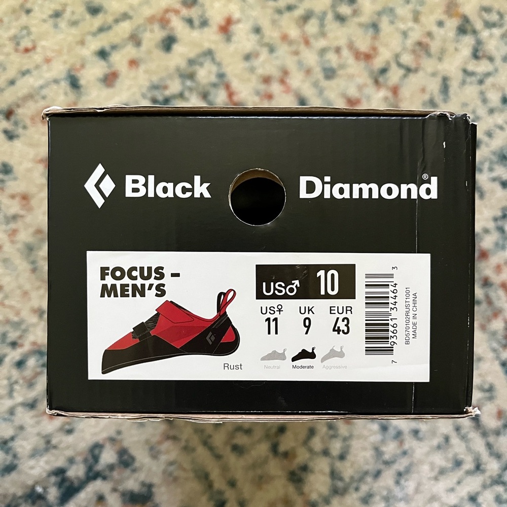 Black Diamond Men's Focus Climbing Shoe, Rust, Size 11 Men